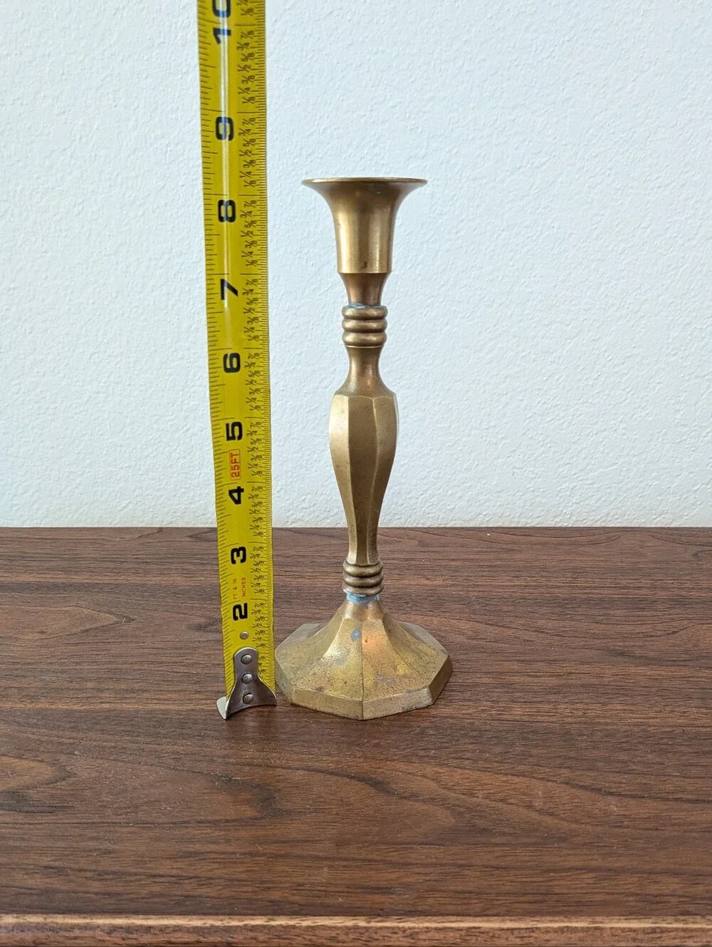Lot Of 4 Assorted Solid Brass Taper Candlestick Holders Various Sizes Vintage